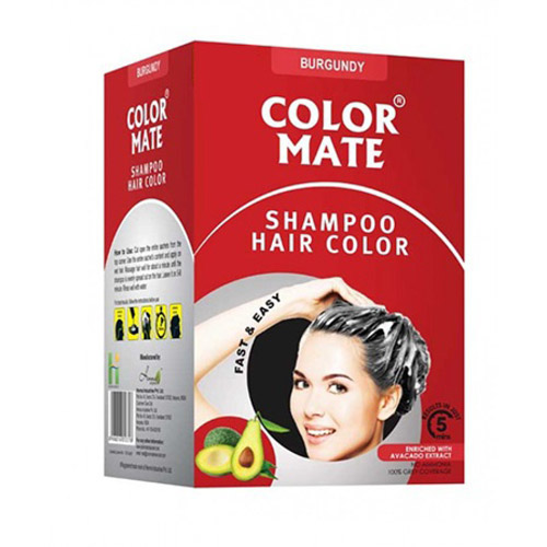 Color Mate Shampoo Hair Color (Burgundy)