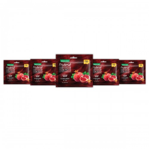 Frutese Hair Color From Fruits - Burgundy 4.16 (Pack of 5)