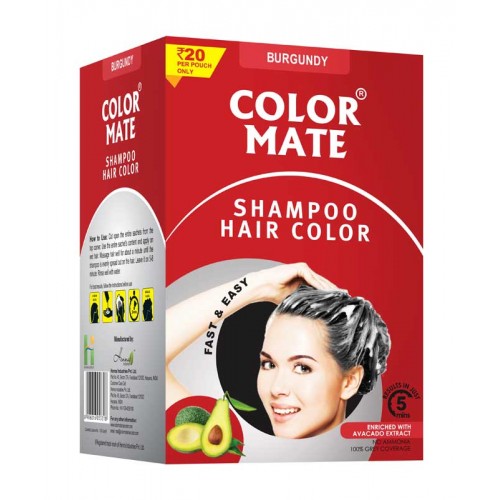 Color Mate Shampoo Hair Color (Burgundy)