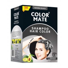 Color Mate Shampoo Hair Color (Natural Black)